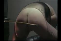 Amateur wife getting her caning bare butt